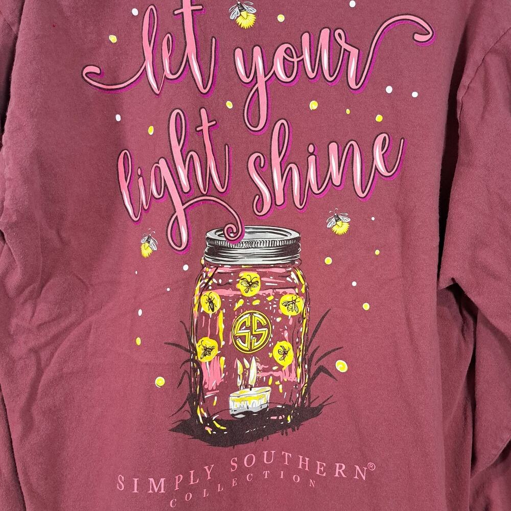 Simply Southern "Let Your Light Shine" Long Sleeve T-Shirt Large